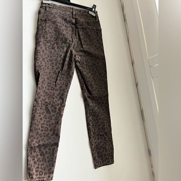 MOTHER Brown Leopard High Rise Jeans - Picture 3 of 5